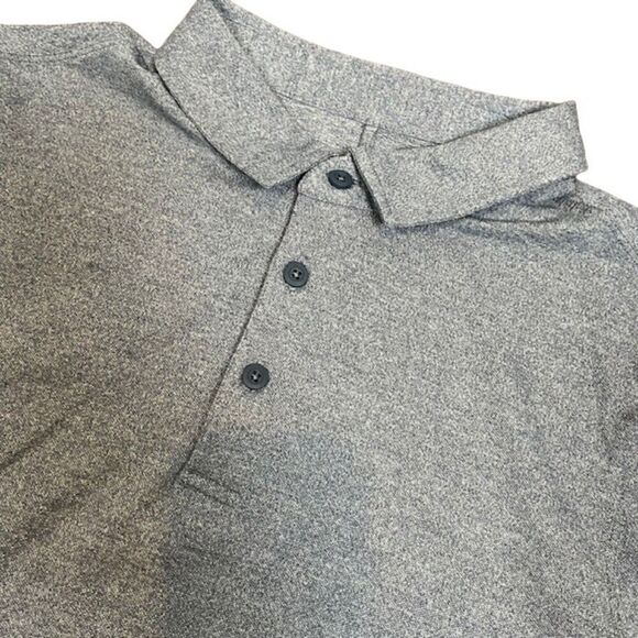 Lululemon Evolution Polo Heathered Navy Blue Men's Small - Picture 3 of 8